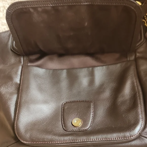 Coach Dark Brown Leather Tote - Picture 3 of 11